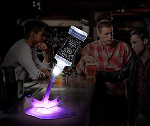 3D Rainbow Lights Bottle Lamp Base Touch Switch Pour Wine Bottle Holder Usb Desk Lamp(Bottle Not Included) #TOP2