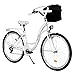 Milord Komfort Fahrrad mit Korb, Hollandrad, Damenfahrrad, Citybike, Retro, Vintage, 28 Zoll, Weiß, 7-Gang Shimano