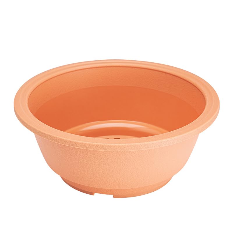 Pots de fleurs ronds sans support potelé plastique orange pour rempotage facile de plantes