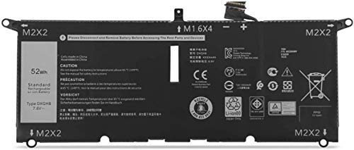 AKKEE DXGH8 Laptop Batería Para DELL XPS 13 9370 9380 Inspiron 13 7390 7391 2-In-1 5390 5391 7490 Series H754V 0H754V G8VCF P82G 7.6V 52Wh 6500MAh 4-Cell