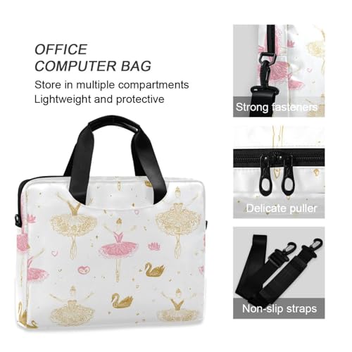 Maletín para portátil con estampado cisne ALAZA 15.6 pulg miniatura 6