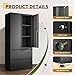 DEVAISE File Cabinet with 2 Drawers and Doors, Locking Metal Storage Cabinet with Adjustable Shelves for Home Office, Warehouse, Garage, School, Black