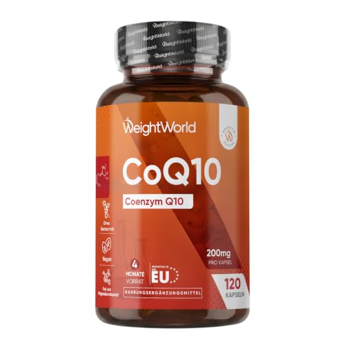 WeightWorld Coenzym Q10-200 mg pro Portion - 120 CoQ10 Kapseln – Ansicht 1