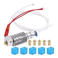 LANKEGU Hotend-Kit für Anycubic Mega S, 3D-Drucker, zusammengebautes Hotend-Kit mit 5 Silikonsocken und Düsen für Mega- und Mega S-Filament-3D-Drucker