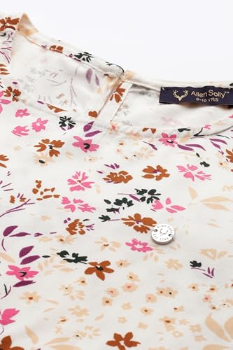 Image of Allen Solly Girl's Cotton Modern Knee-Length Dress