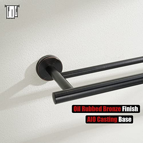 Jqk TB100L30-ORB Double Bath Towel Bar, Oil Rubbed Bronze 30 Inch 304 Stainless Steel Thicken 0.8Mm Towel Rack thumb #5