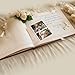 Gallery Leather Guest Book Wedding, Party, Special Events, add Polaroid Photos, 192 Lined Pages, Bonded Leather, Hardcover - Acadia Navy
