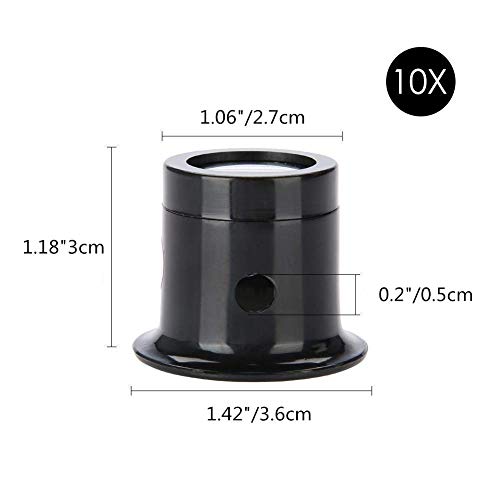 Portable Monocular Magnifier Loupe Lens Eye Magnifying Glass Watch Jewelry Repair Tool Kit Jeweller Jeweler Clock Repairs Loupes Jewelry Making Tools 5 Pcs (10X 8X 5X 4X 3X) #TOP1