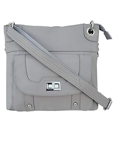 Goson Cowhide Leather CCW Concealed Carrying Gun Messenger Crossbody Purse