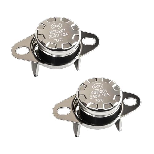 Comparison: Best Microwave Under 70 4 2 Pcs KSD201 70°C Thermal Fuse Temperature Control Switch for GE Microwave Oven Water Heater, 250V 10A 70°C, Normally Closed