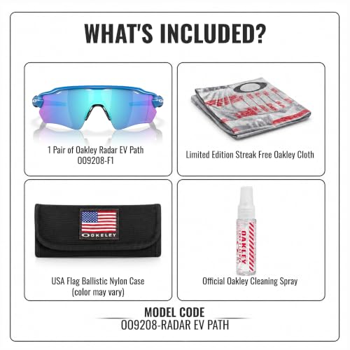 Image of Oakley RADAR EV PATH OO9208 Shield Sunglasses With Official Eyewear Kit