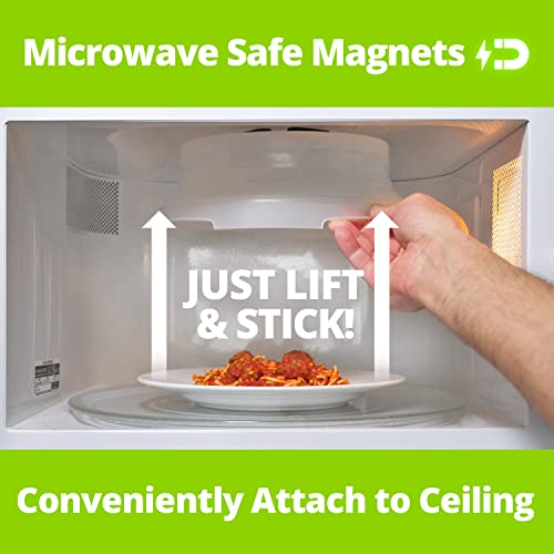 Image of HOVER COVER Magnetic Microwave Splatter Cover - 10-Inch Collapsible - Black