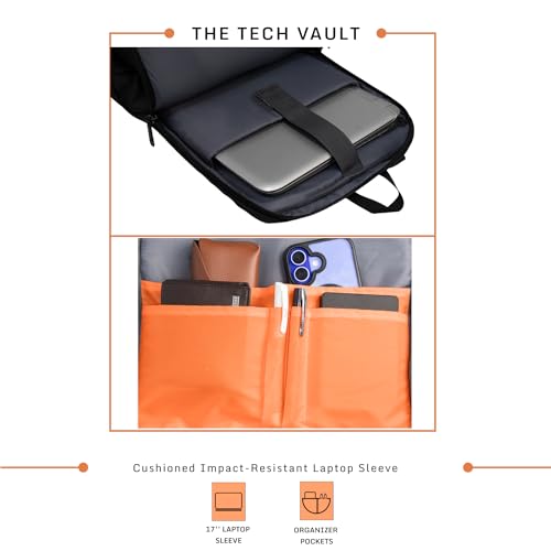 Image of F Gear Rogue Premium Laptop Backpack for Men & Women | 21L Water-Resistant College & Office Bag | Fits 17 Inch Laptop | USB & Type C Charging Port, Sleek Design, Luggage Strap, Multiple Pockets