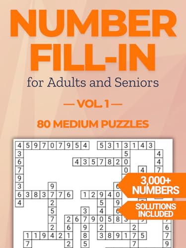 80 Number Fill-In Puzzles for Adults and Seniors - Medium Difficulty - Vol. 1 (Kindle Scribe Only) image 2