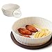 Airfryer Papier do Pieczenia, 100 Sztuk Nieprzywierający Jednorazowy Papier do Frytkownicy Powietrznej Akcesoria do Pieczenia z Papieru, do Patelni, Kuchenki Mikrofalowej, Piekarnika i Gorącej Frytkownicy(biały 16.5 cm)