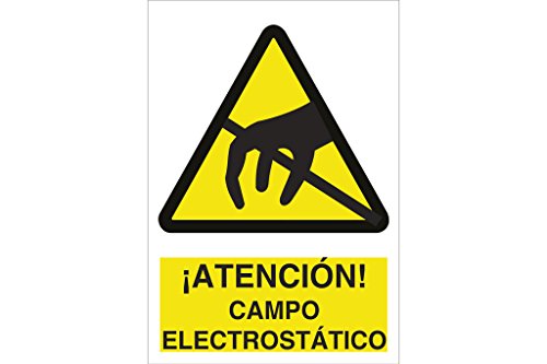 Plimpo Señal Adhesiva 210X148 Mm. ¡Atención! Campo Electroestático En Oferta Cofan A50Ad210148 Señal Adhesivo, 210 X 148 Mm