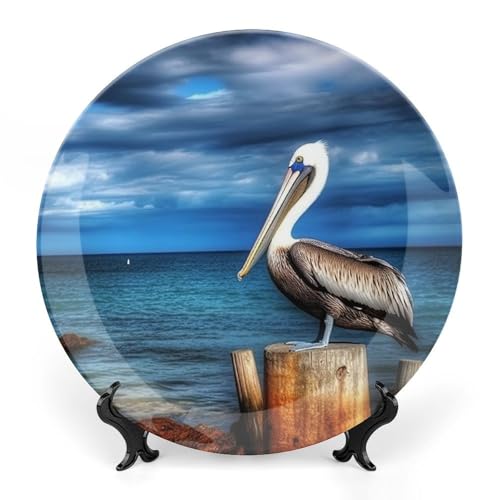 Plato decorativo blanco de porcelana hueso 6 pulgadas miniatura 1