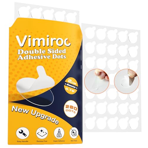 Double Sided Adhesive Dots– 280pcs Easy to Peel Sticky Dot,Clear Removable Mounting Putty Removable for Crafts, Posters, Balloons, and DIY Projects