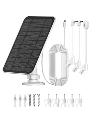 Solar Panel for Arlo Camera Arlo Solar Panel Charger with Built-in 2000mAh Battery Compatible with Essential Series Go 2 Pro 3/4/5S/6/6 XL Ultra Series Wireless Floodlights Easy Install(2025 Release)