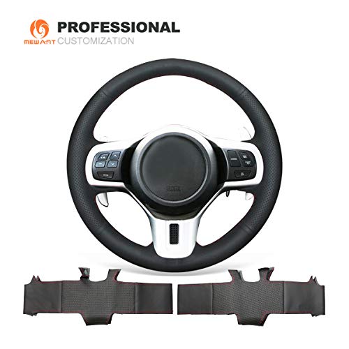MEWANT Genuine Leather Steering Wheel Cover for Mitsubishi Lancer 10 EVO Evolution/Steering Wheels Accessories for Mitsubishi Lancer 10 EVO Evolution
