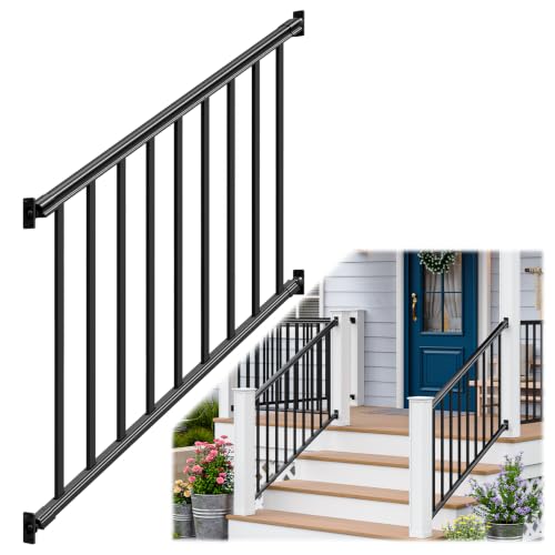 Image of Egadis 1 Pack 36 in x 4 ft Modular Aluminum Stair Railing Kit Without Post
