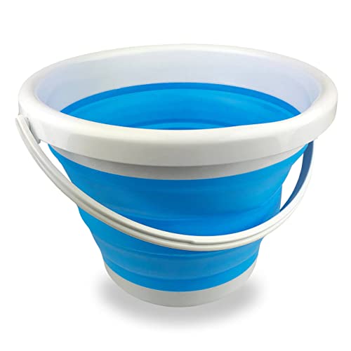 York Cubo Plegable de plástico, 5 L, Color Azul