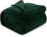 Utopia Bedding Forest Green Fleece Blanket California King Size Lightweight Fuzzy Soft Anti-Static Microfiber Bed Blanket (102x96 Inch)