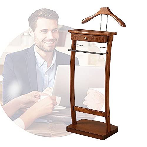 PRATICO PORTAVESTIMENTI: servomuto in legno per appendere camicie, camicette, pantaloni e altro - H x L x P: ca. 112,2 x 44,4x 30 cm, l'appendiabiti stretto si adatta a ogni nicchia: usa piccoli angoli come spazio per riporre i tuoi abiti