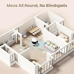 Indoor Security Camera EBO Air 2: 2K Pet Camera, Movable Home Security Camera, Custom Facial Expression, Auto-Recharge, Battery-Operated, 2-Way Talk, Night Vision, 32GB Memory Card(Dove White) | Family Companion with Whole-Home Mobility, Custom Pixel