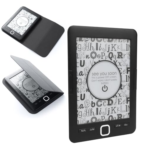 6 Inch Ebook Reader, Lightweight eReader, Electric Book Reader with 8G Storage, Adjustable Brightness Ink Screen Book Reader for Commuting Travel