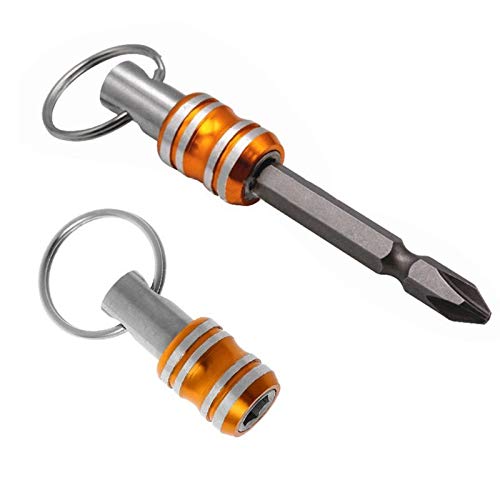 Drill Set bit 1/4 Inch Hex Shank Screwdriver Bits Holder Extension Bar Drill Screw Adapter Easy Change Keychain Drill Collet Adapter
