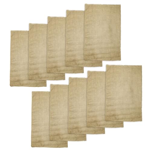 COTTON CRAFT Potato Sack Race Bags - Set of 10 Jute Burlap Bags for Kids and Adults - Playground Fitness - Outdoor Fun Games Birthday Picnic Easter Jumping Race Garden Toys Storage Santa Sacks -24x39