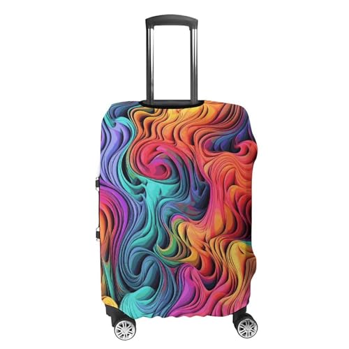 Colorful Thing Elastic Luggage Cover Suitcase Protector for 19-32 Inch Suitcases | Universal Stretchable Travel Bag Cover | Anti-Scratch, Washable with Zipper Closure XL4
