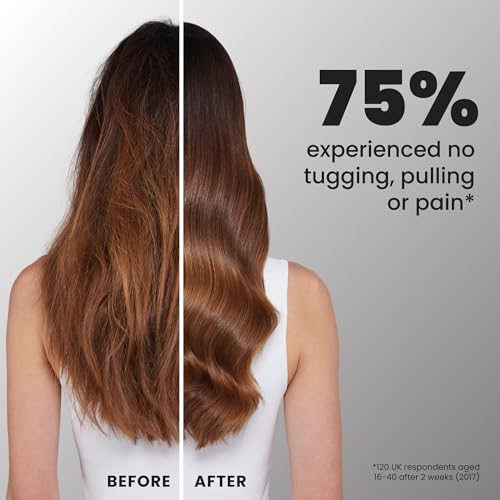 Image of Tangle Teezer Large Ultimate Detangler Brush, Straight to Wavy Hair, Black | Hairbrush with patented two-tier teeth & a 20% larger paddle detangles & reduces breakage on straight to wavy hair