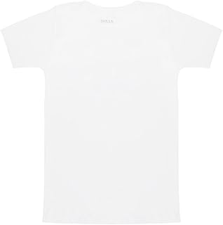 سكيلز فانلة قطن نصف كم برقبة دائرية للجنسين - ابيض - 6 سنوات