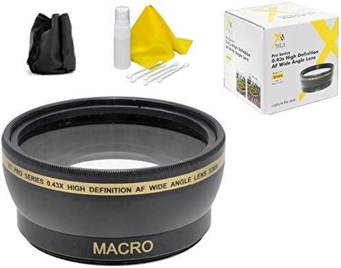 52mm 0.43x Wide Angle Lens for Panasonic DMC FZ330 FZ300 FZ200 FZ150 FZ100 FZ60 FZ48 FZ45 FZ40