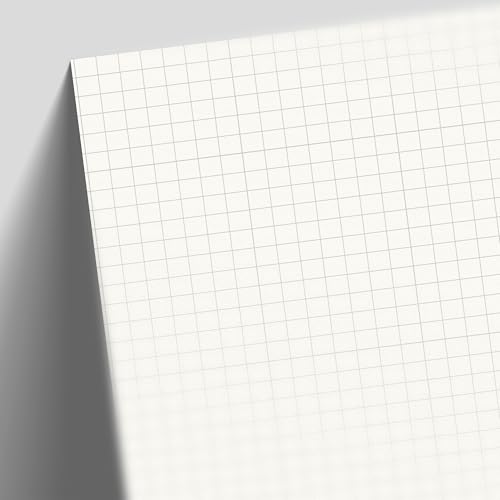 Image of PaperO A6 Square Loose Leaf Grid Paper /Sheets, 5mm Graph Pages, 100 GSM Thick Paper, 100 Pages, Kraft Cover, 4.1 x 5.8 Inch, Ideal for Architects, Designers, Drawing & Sketching | (A6 Pack of 2)