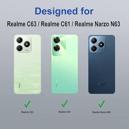 Image of Zapcase Back Case Cover for Realme C63 | Compatible for Realme C63 Back Cover | Case Cover with Camera Protection | (TPU + PC | Transparent)