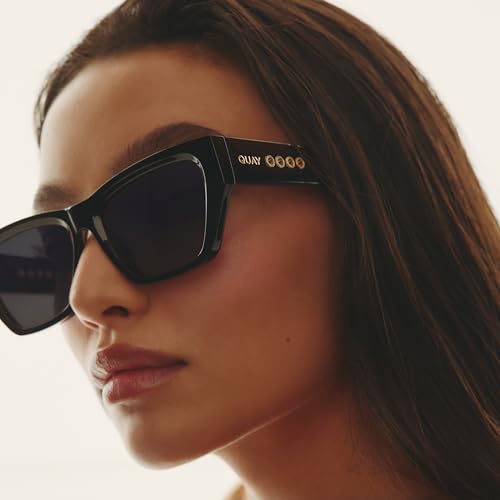 QUAY - Sunglasses for Men & Women, Square Lenses with UV Protection, Oversized Sunglasses (No Apologies, Black)3