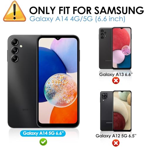 LYWHL for Samsung Galaxy A14 5G Tempered Glass Screen Protector, HD Clear - image 2