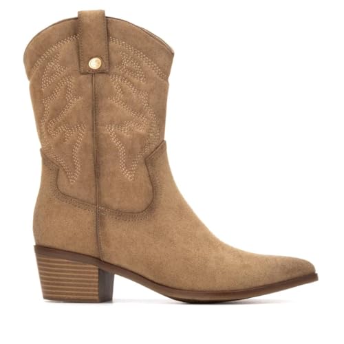 XTI - Botas Camperas Mujer Beige - Calzado Cómodo y Versátil - Moda casual - Modelo 14430703 (Talla 39)