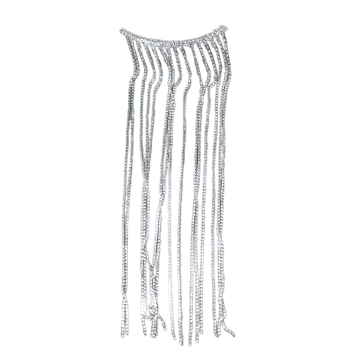 Bandeau à franges avec peigne et strass pour bal masqué ou fête