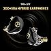 HiFiGo TRN ST7 2DD+5BA Hybrid in-Ear Monitor Earphones, HiFi IEMs Detachable Wired Earbuds with Ergonomic Design and Delicate Tuning (3.5mm, White Without Mic)