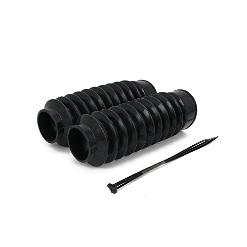 AnXin 49mm Fork Cover Front Gaiters Gators Boot Shock Absorber for Dyna FXDWG Black