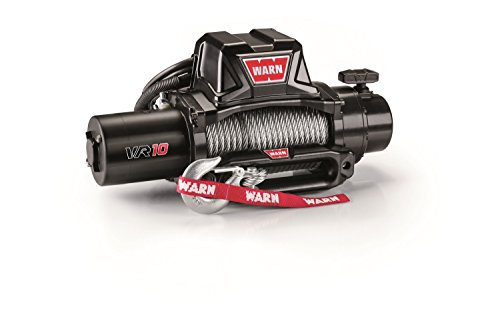 WARN 96810 VR10 Electric 12V Winch with Steel Cable Wire Rope: 3/8