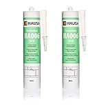 2 x HAUSA Trockenbau Acryl Dichtstoff Maleracryl Bauacryl plasto-elastisch 15% Fugendicht Abdichtung Weiß 310 ml Bauacryl Dichtmasse Spachtel Fugen Wand Decke Dicht