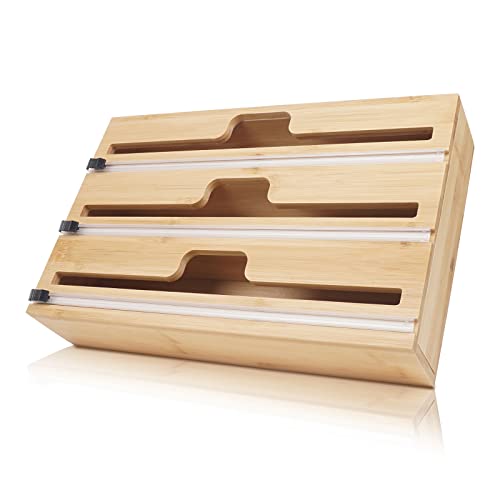 Distributeur Papier Aluminium et Film Coupe-Capsule pour Tiroir de Cuisine, Compatible avec Rouleaux de 12