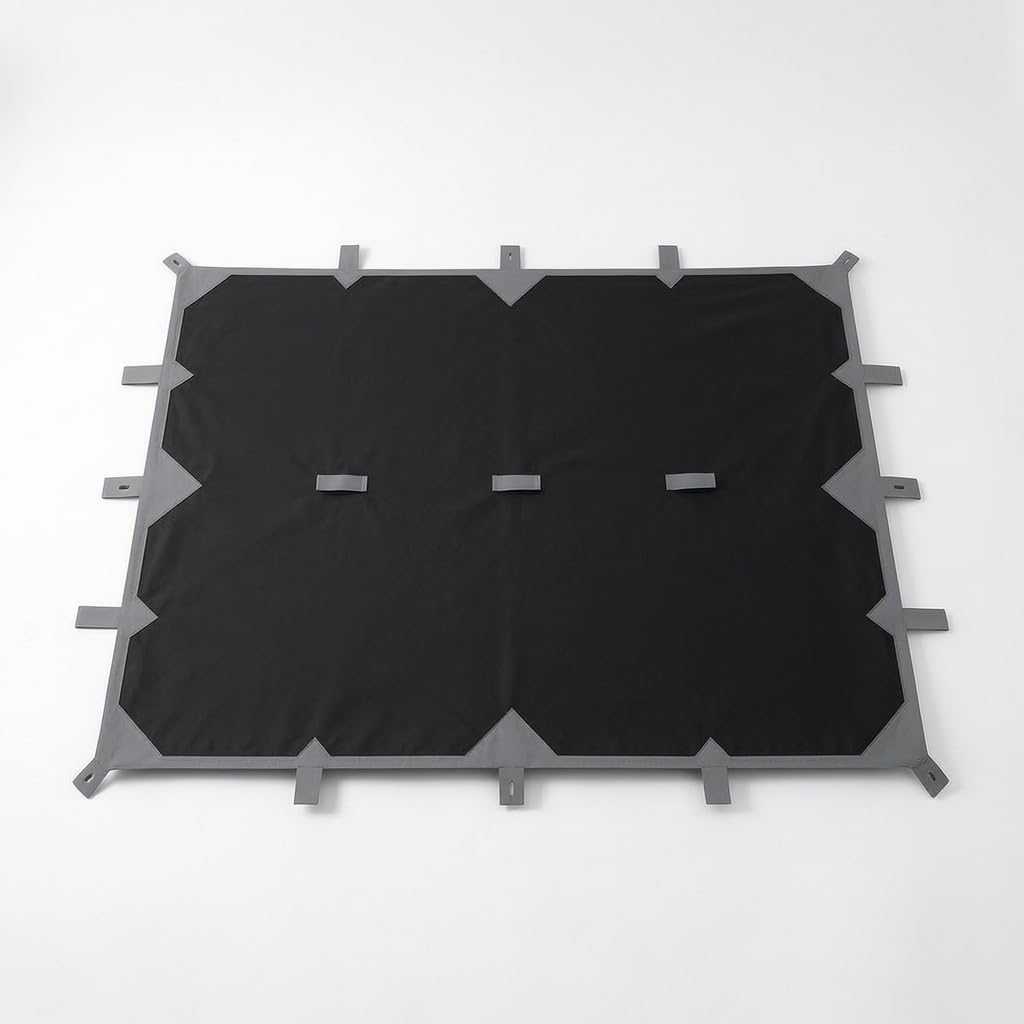 Toldo para Exterior Lona Refugio Cubierta Carpa Impermeable con Recubrimiento Opaco Que Bloquea la Luz y Mejora 19, Negro Puro, Style to 1, Negro