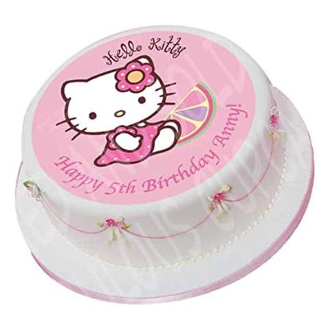 Hello Kitty Cake Topper Icing Sugar 7.5 inches diamer Cover