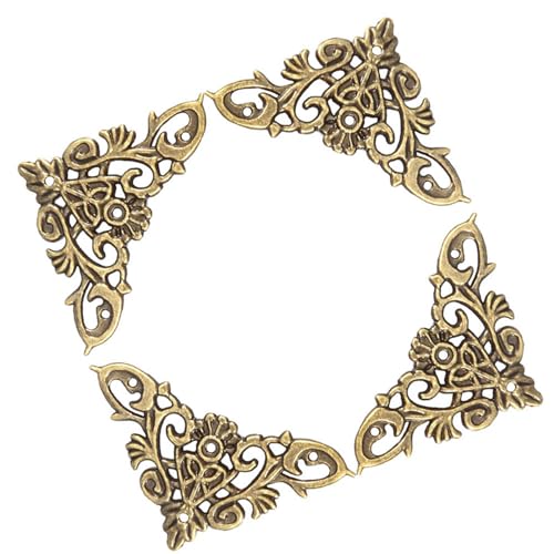 Book Corner Protector, Exquisite Decorative Cover for Zinc Alloy Light Furniture Jewelry Boxes for Wooden Boxes (40.6x30.5x3.8cm/16x12x1.5in)